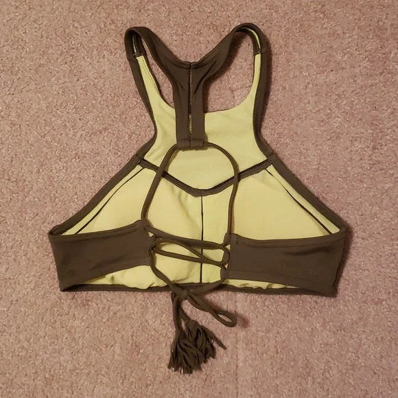 Prana Women's Hunter Green Azra Bikini Top - Picture 2 of 7